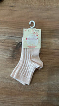Enkelkous met ribbel roze