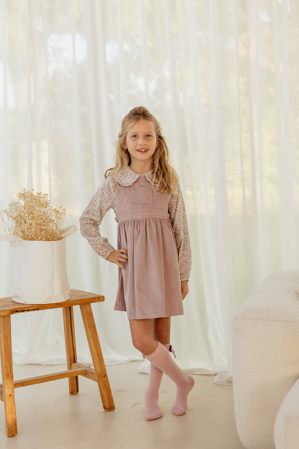 Babyphine – Jurk Merel framboos + Blouse Jana roze