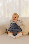 Babyphine – Jurk Amélie marineblauw + Blouse Jana babyblauw