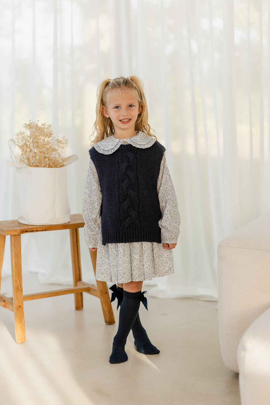 Babyphine – Gilet Pommelien marineblauw