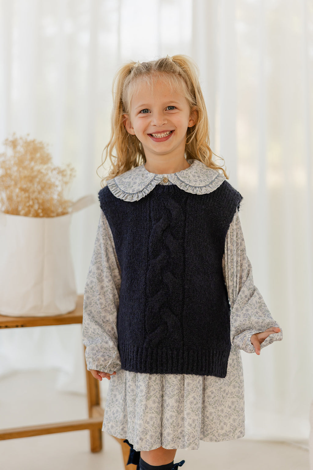 Babyphine – Gilet Pommelien marineblauw