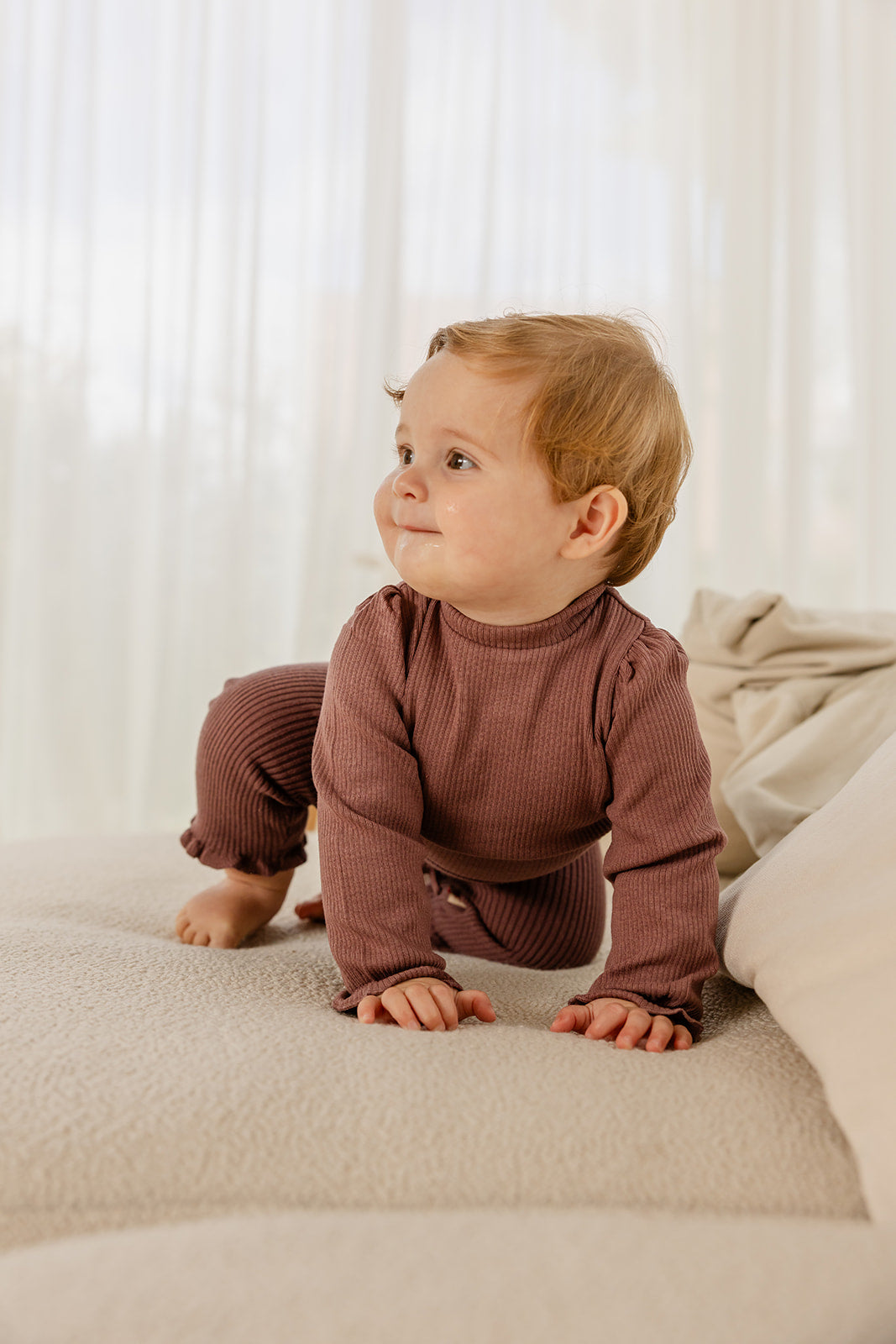 Babyphine – Top Marit paars + Broek Lieke paars