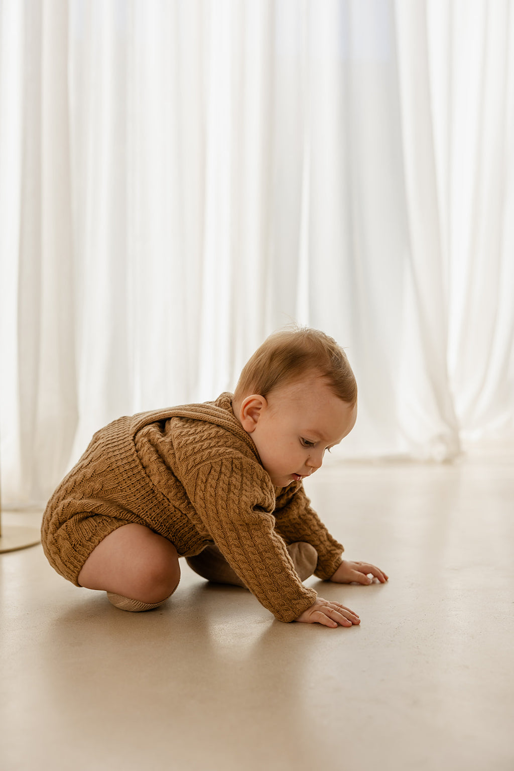 Babyphine – Shortie Louis camel + Pull Louis camel