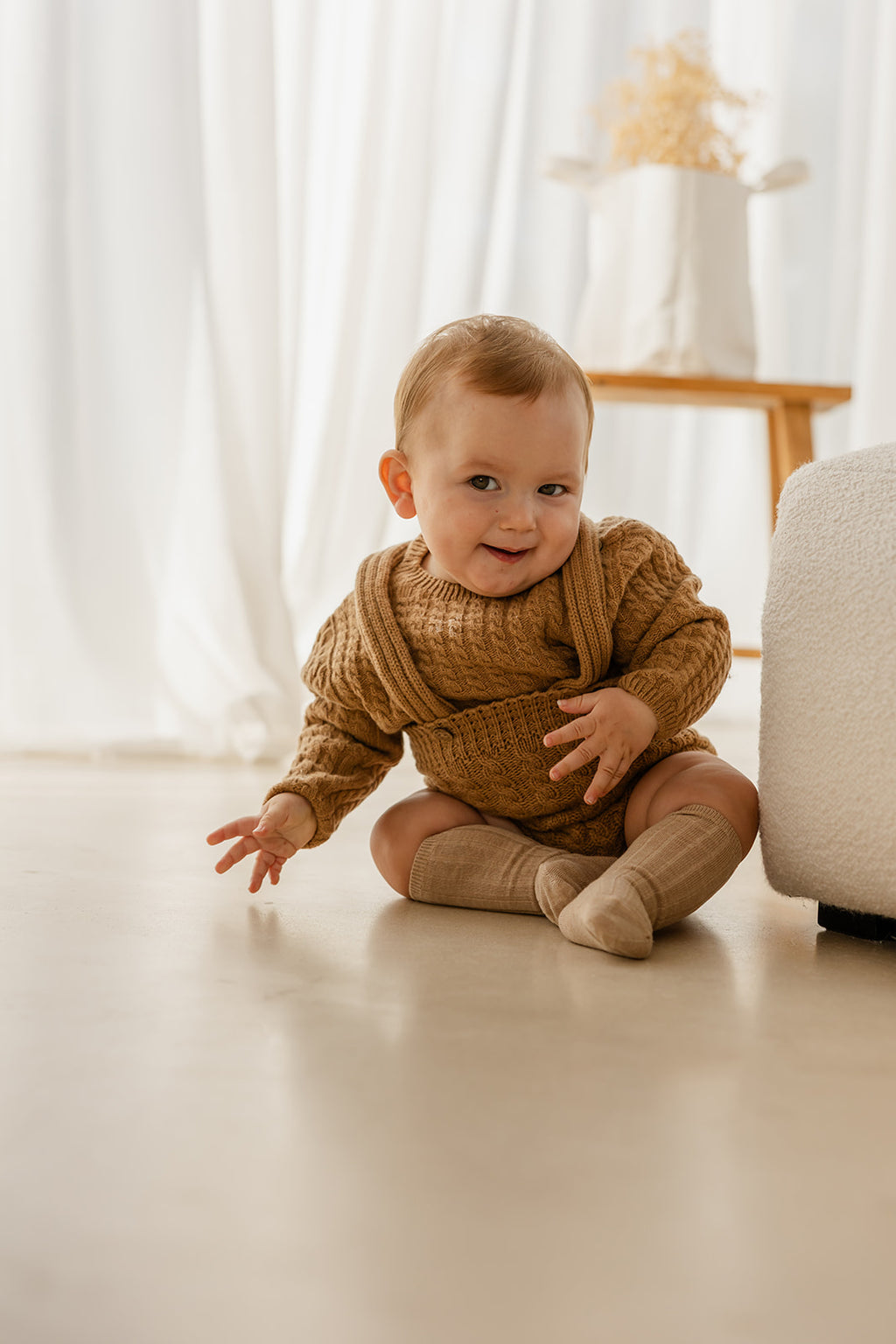 Babyphine – Shortie Louis camel + Pull Louis camel