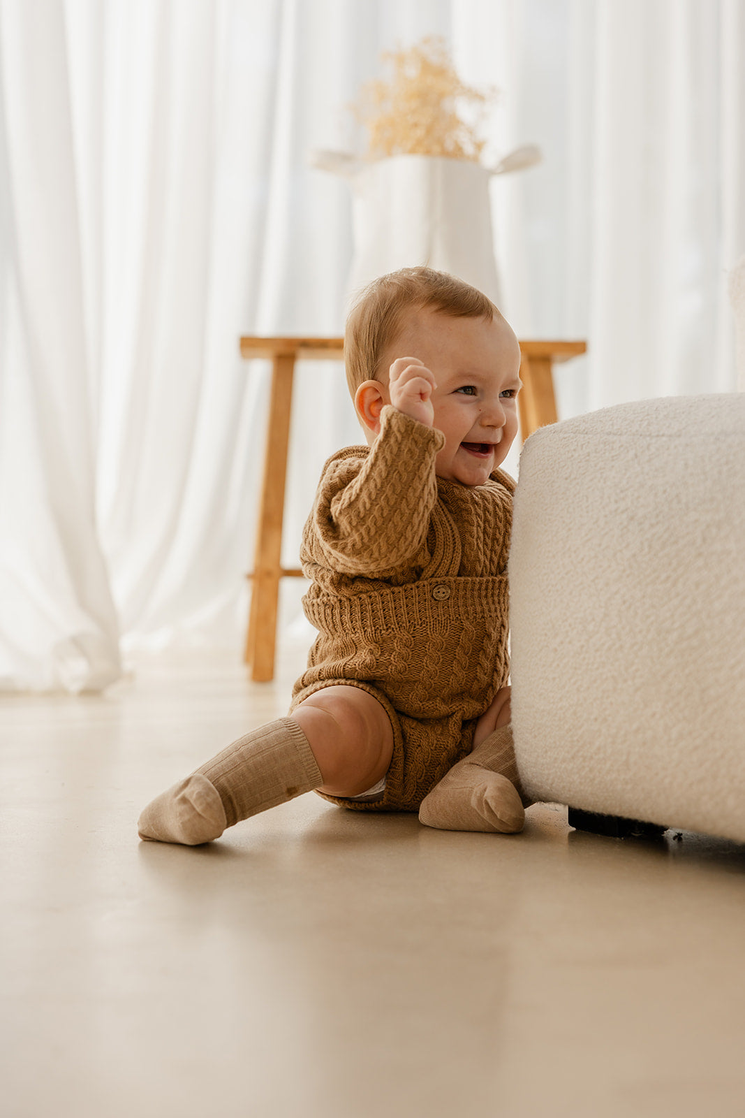 Babyphine – Shortie Louis camel + Pull Louis camel