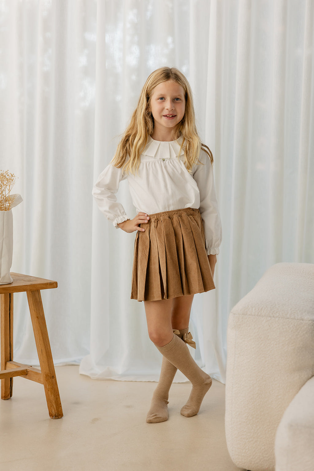Babyphine – Rok Naomie camel + Trui Naomie camel