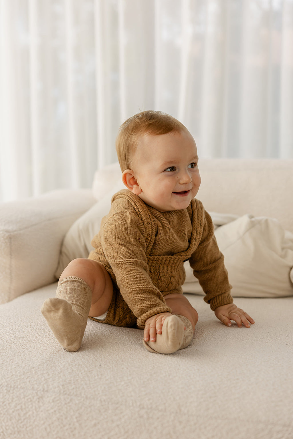 Babyphine – Shortie Louis camel + Pull Louis camel
