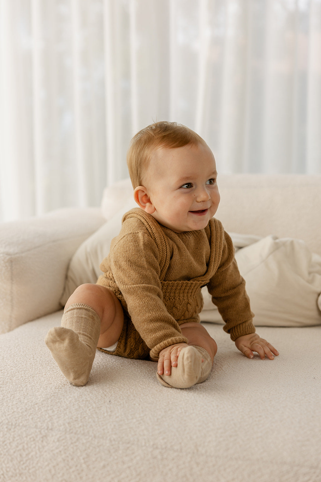Babyphine – Shortie Louis camel + Pull Louis camel