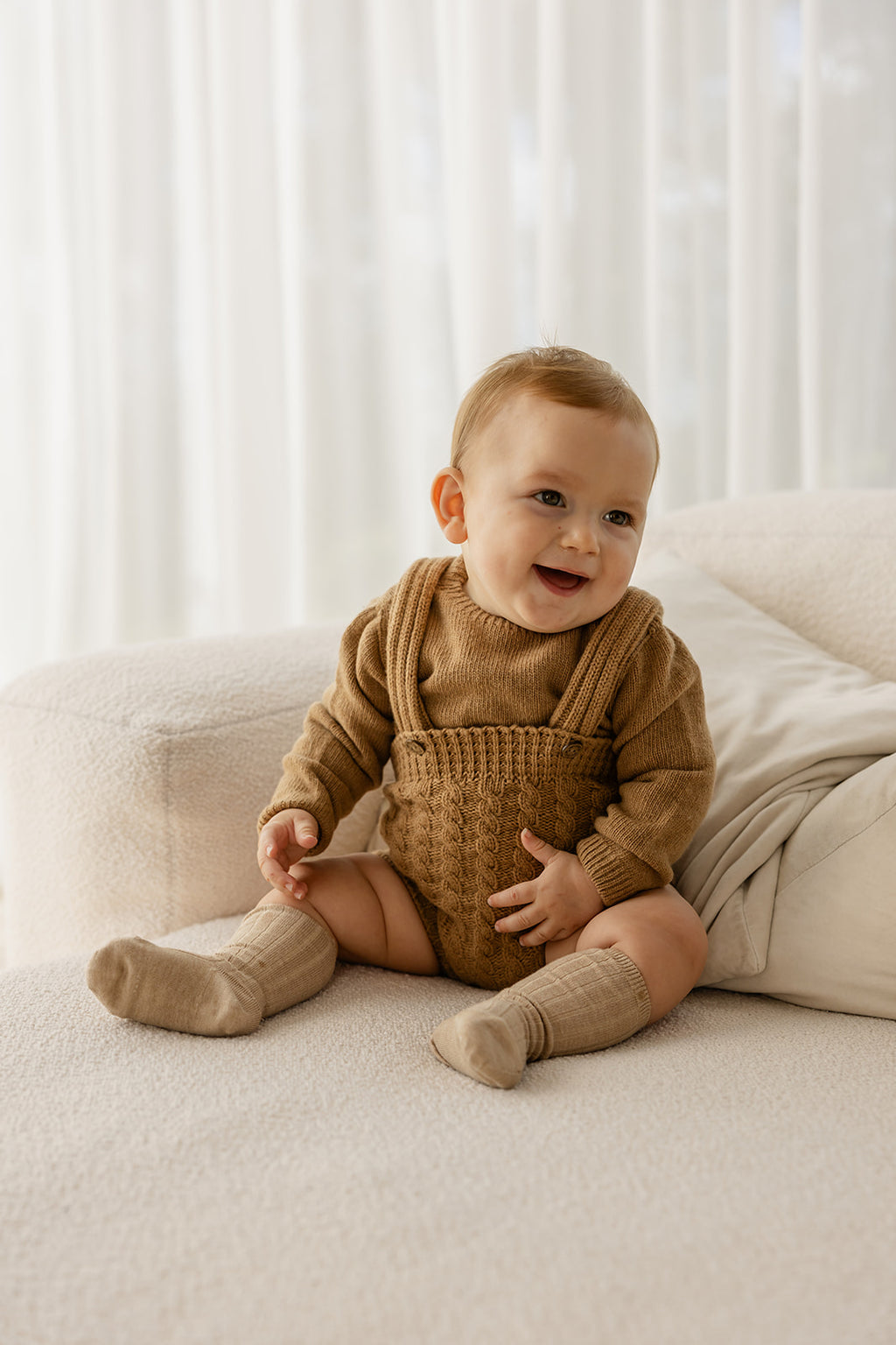 Babyphine – Shortie Louis camel + Pull Louis camel