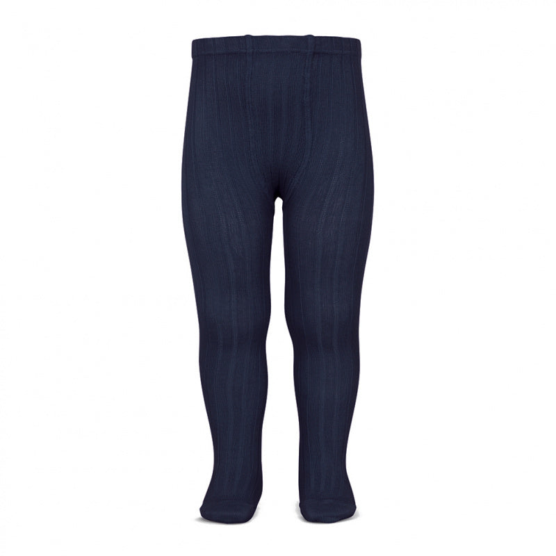 Kousenbroek Met ribbel Marineblauw