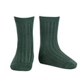 Kniekous met ribbel MOSGROEN