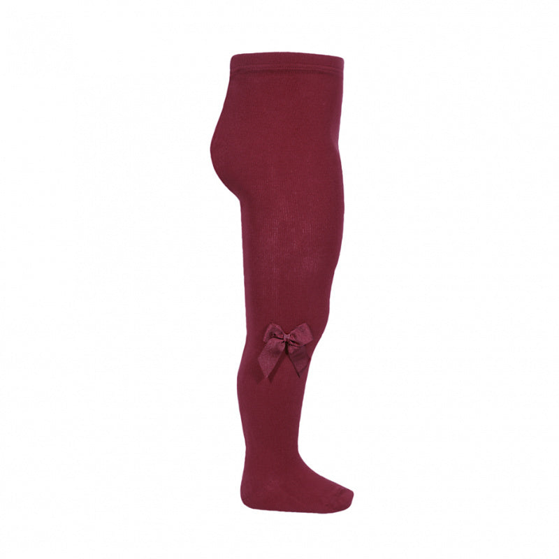 Kousenbroek met strik Bordeaux