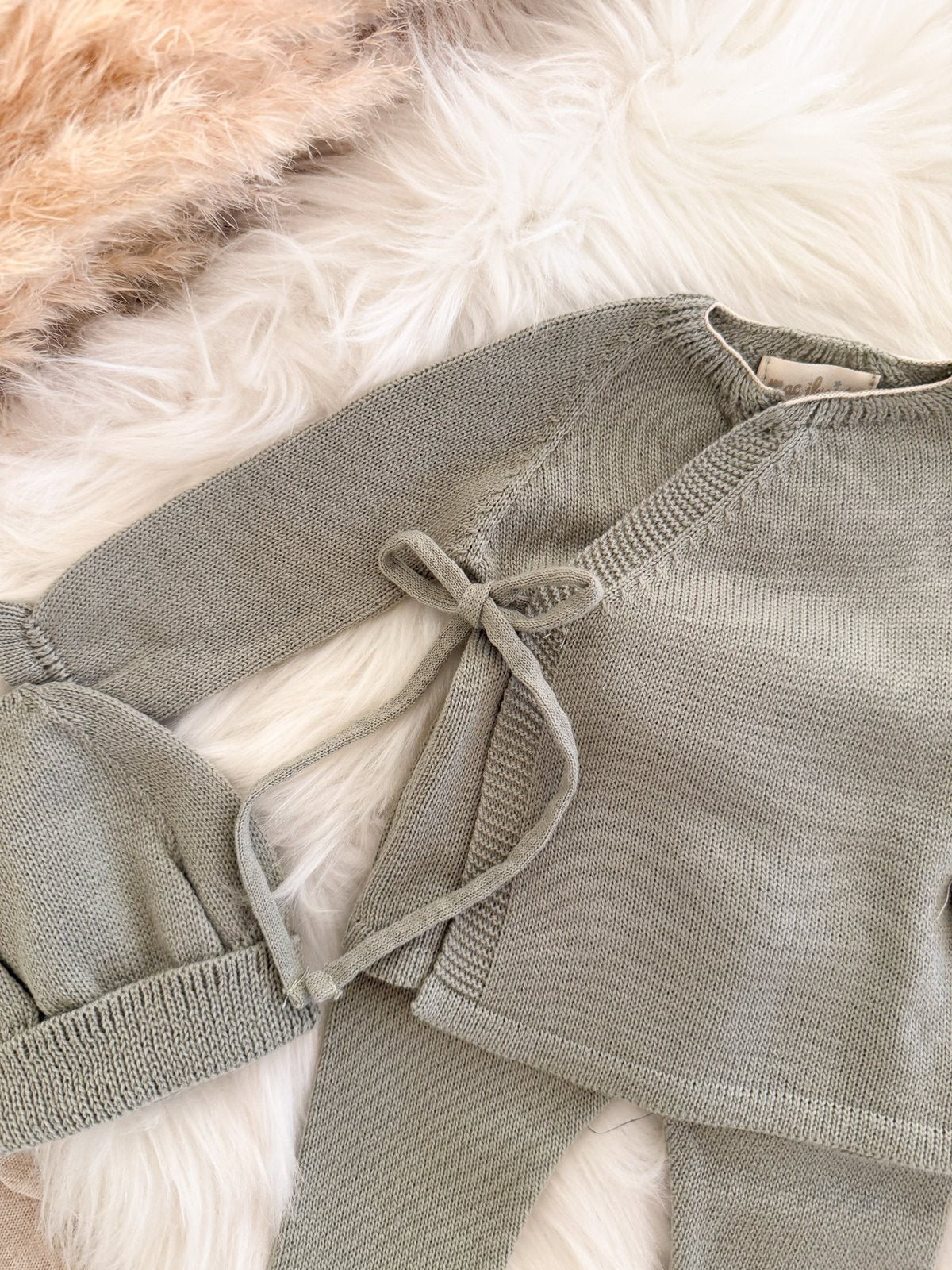 Newbornset Stefanie groen detail