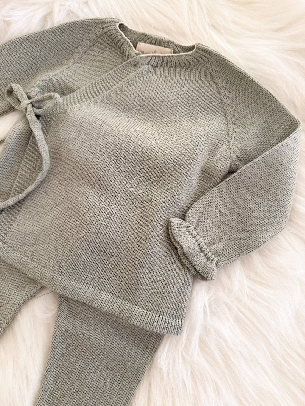 Newbornset Stefanie groen detail