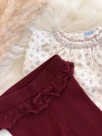 Broek Lore kastanjebruin detail