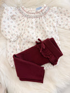Broek Lore kastanjebruin detail