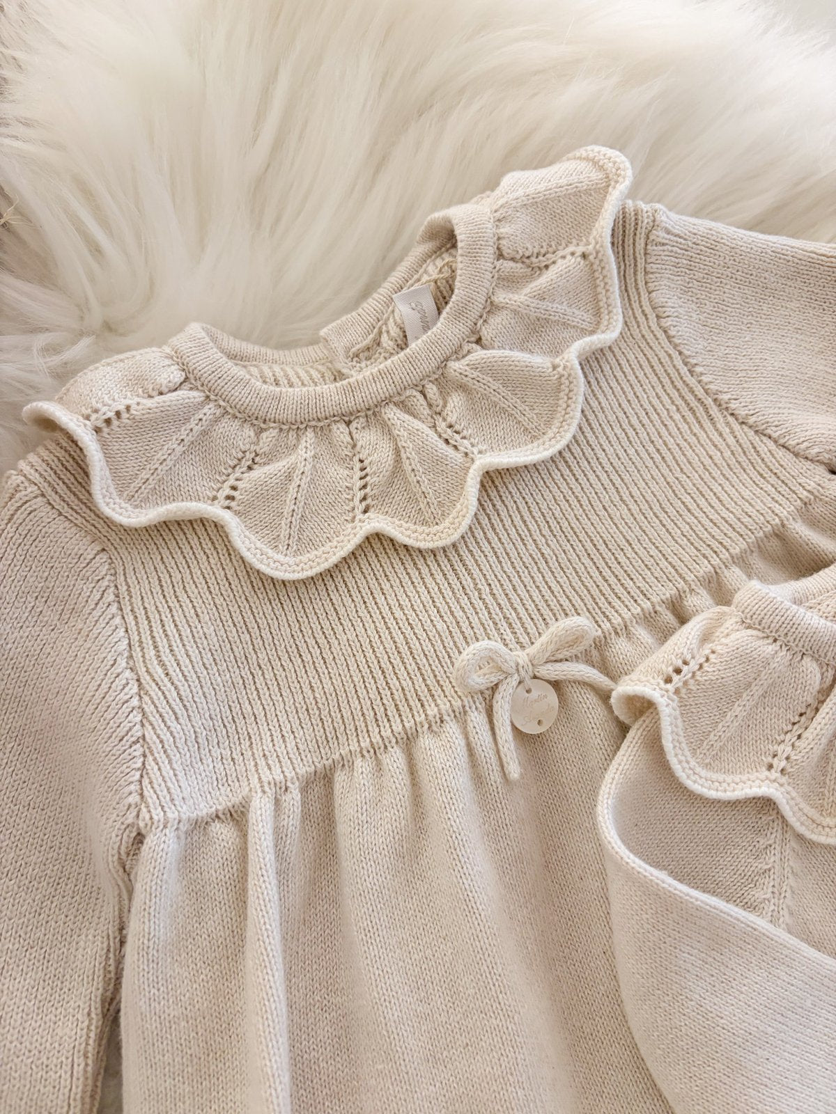 Jurk Cindy creme detail