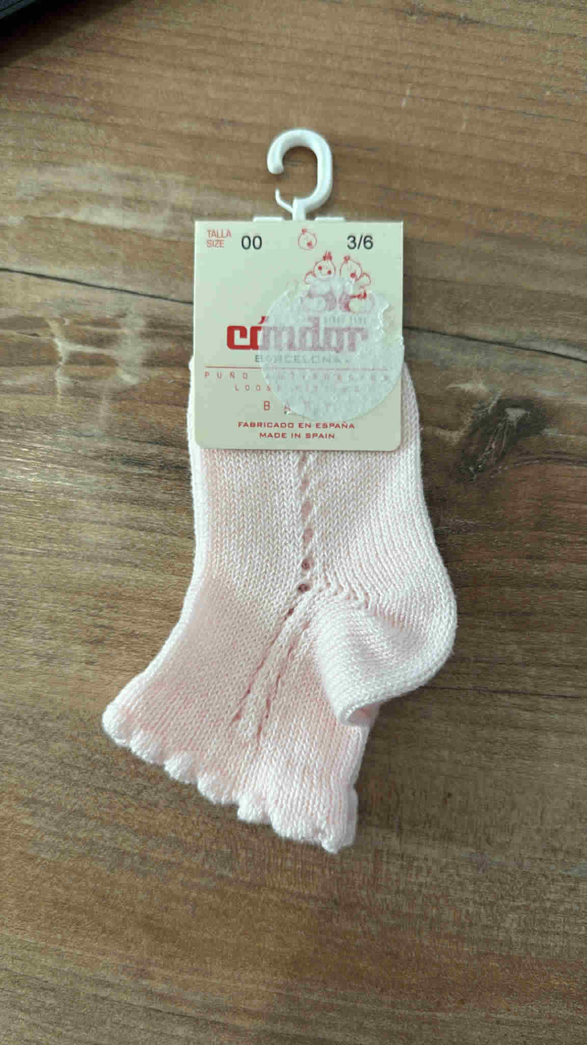 enkelsokjes met opengewerkte zijkant  roze