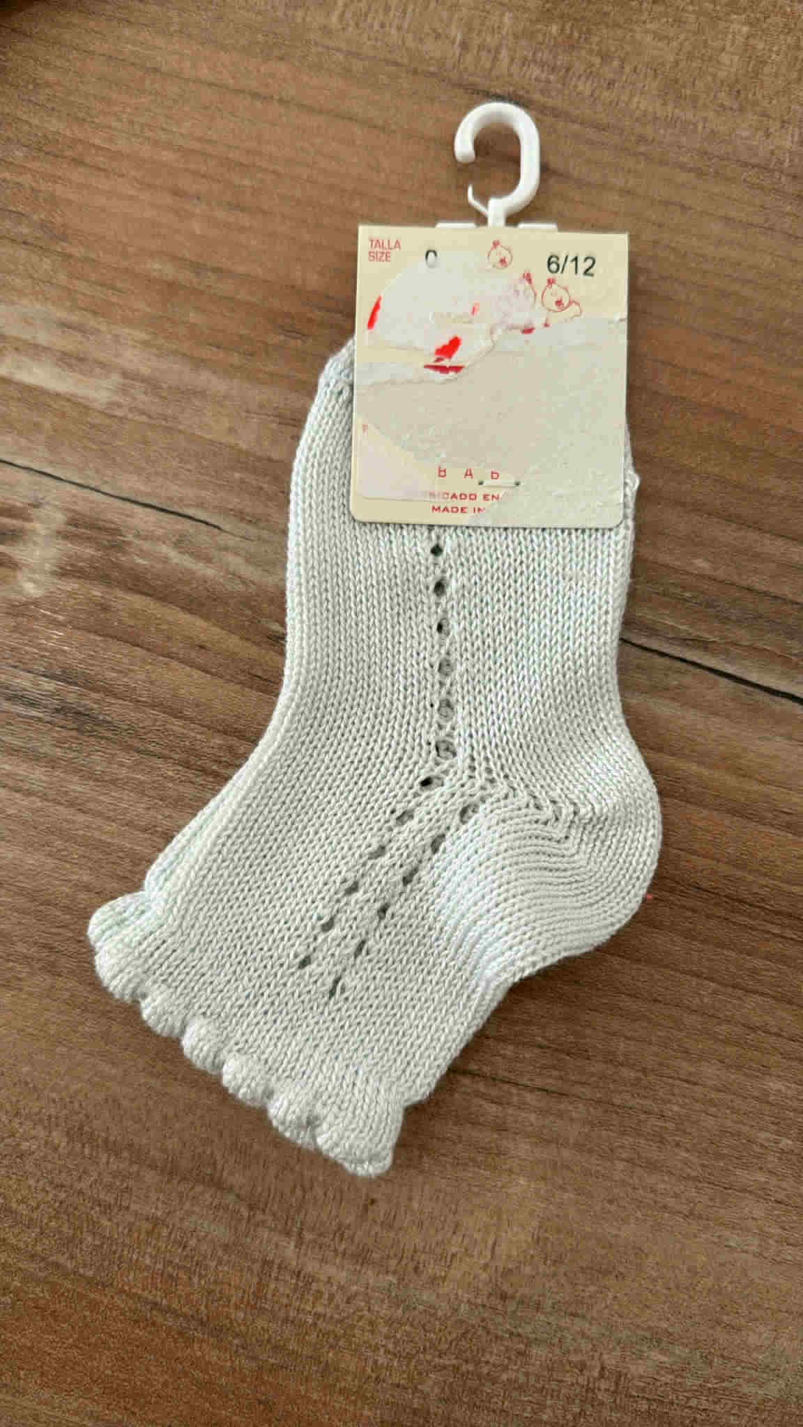 enkelsokjes met opengewerkte zijkant  mint