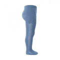 Kousenbroek met visgraat aan zijkant blauw