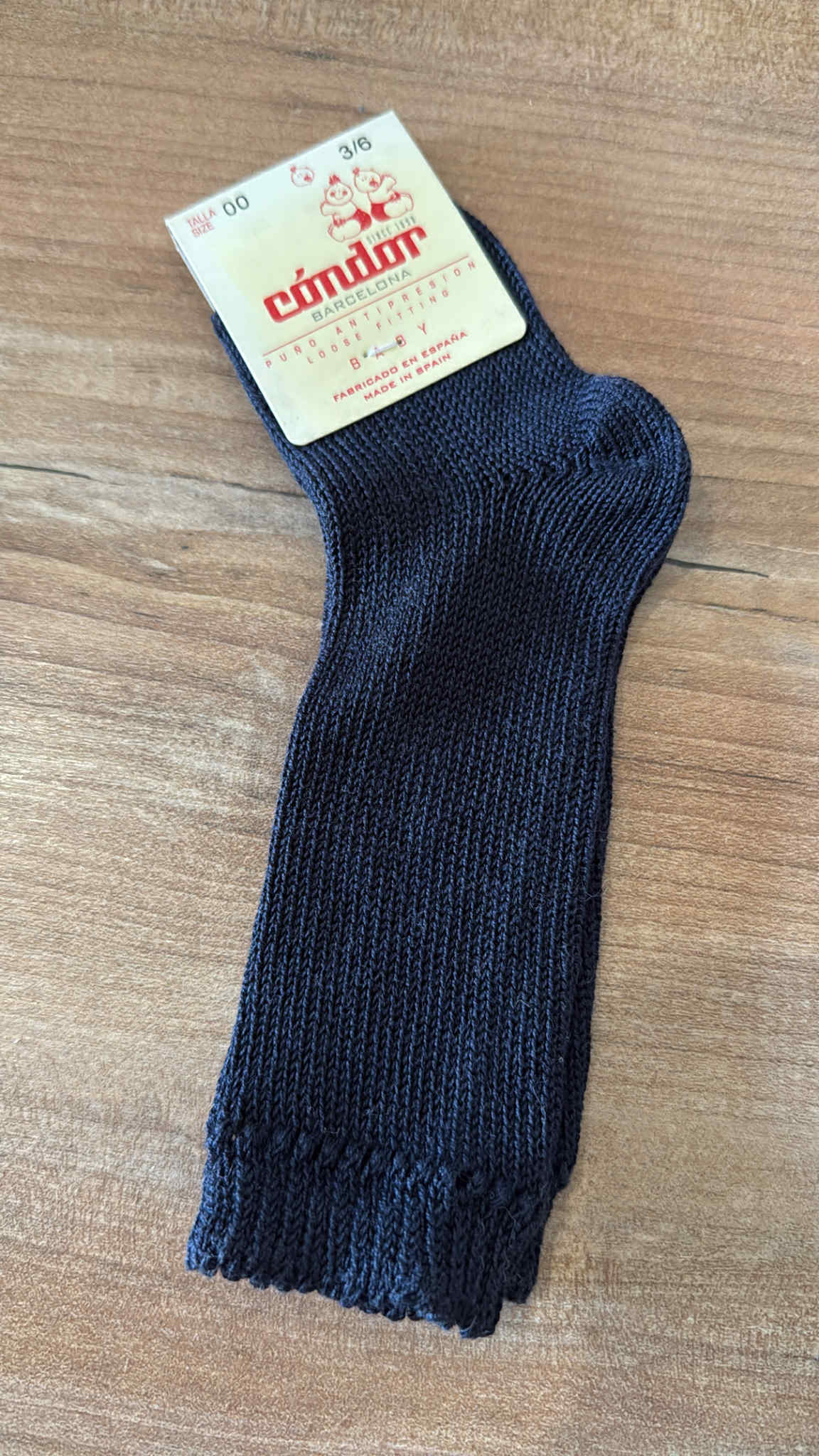 wollen kniekous marineblauw