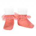 Enkelsokjes met tulle PEACH