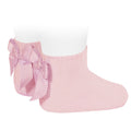 Enkelkousjes in ribbelsteek Roze