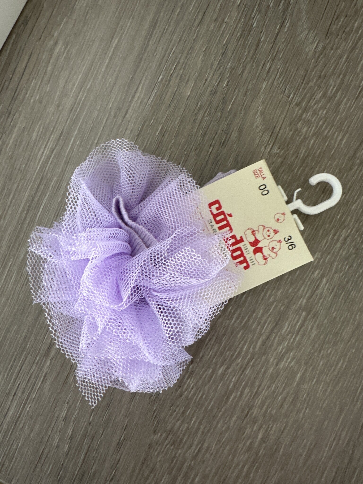 Enkelsokjes met tulle PAARS