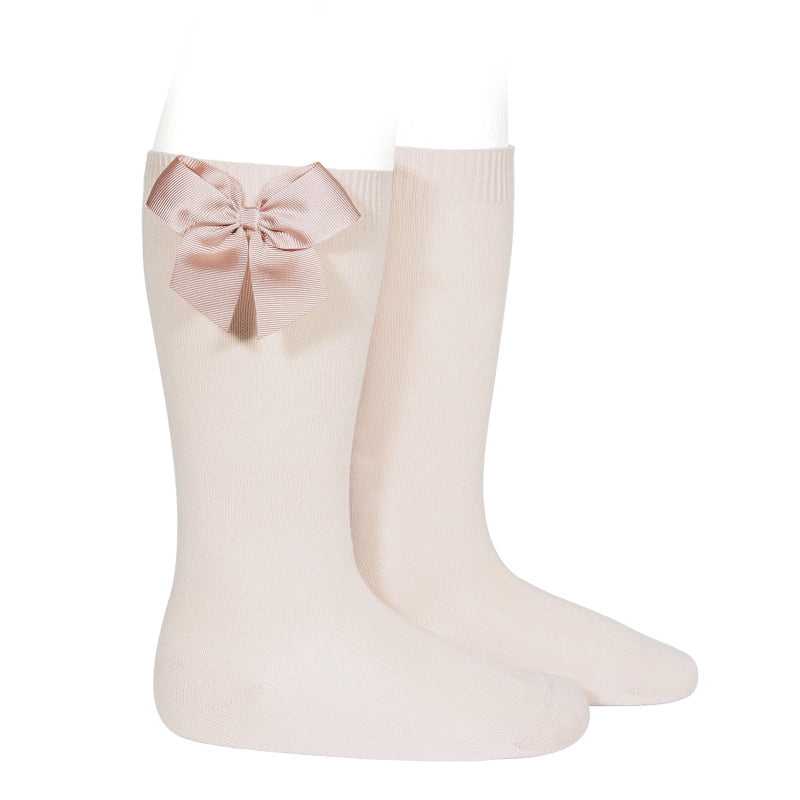 Kniekous met strik Nude