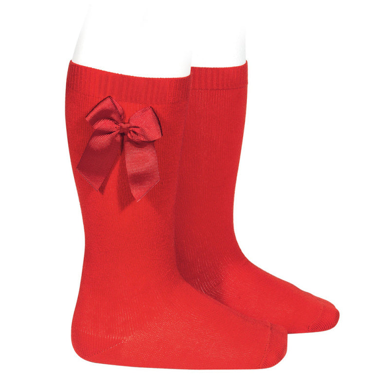 Kniekous met strik Rood
