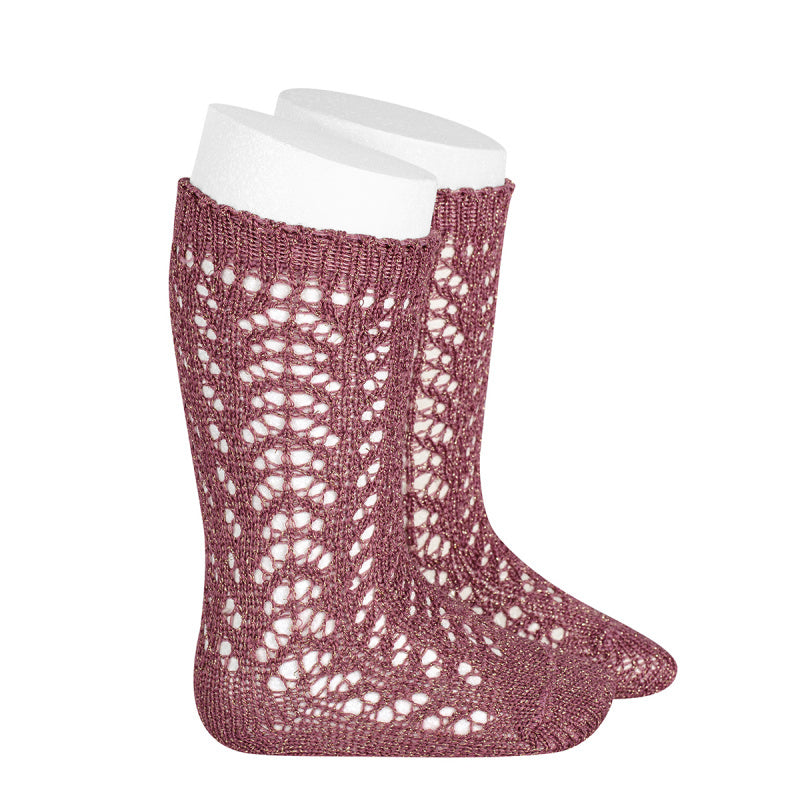 Glitter kniekousen Tamarisk