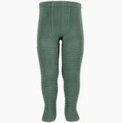 Opengeweven kousenbroek zonder strik PETROL