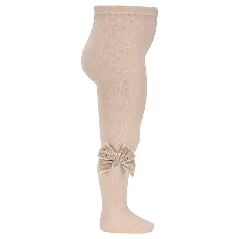 Kousenbroek met velvet strik LINNEN