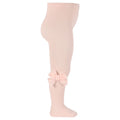 Kousenbroek met velvet strik NUDE