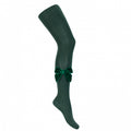 Kousenbroek met velvet strik DONKERGROEN